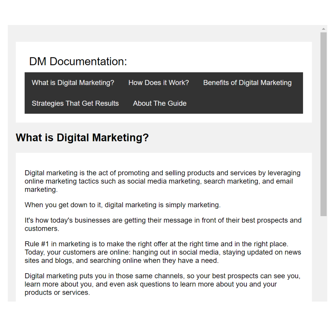 Technical Documentation Page